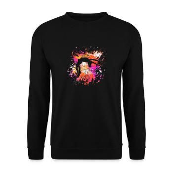 gymnast turner color blast - Unisex Sweatshirt - black - Front - Alina (178cm) & Michal (187cm)
