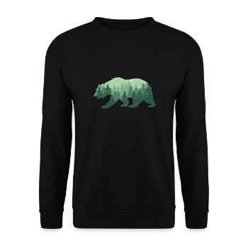 Ours nature - Sweat-shirt Unisexe - noir - Devant - Alina (178cm) & Michal (187cm)
