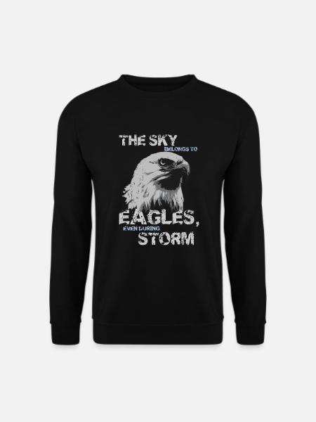 Eagle saying gift shirt - Unisex Sweatshirt - black