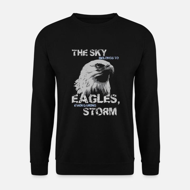 Adler Sprueche Geschenk Shirt - Unisex Pullover - Schwarz