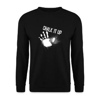 cadeau de magnésie de gymnastique bouldering craie - Sweat-shirt Unisexe - noir - Devant - Alina (178cm) & Michal (187cm)