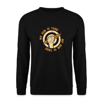 Knives throw sport - Unisex Sweatshirt - black - Front - Alina (178cm) & Michal (187cm)