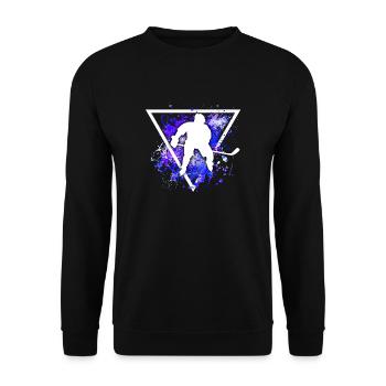 ice Hockey - Unisex Sweatshirt - black - Front - Alina (178cm) & Michal (187cm)
