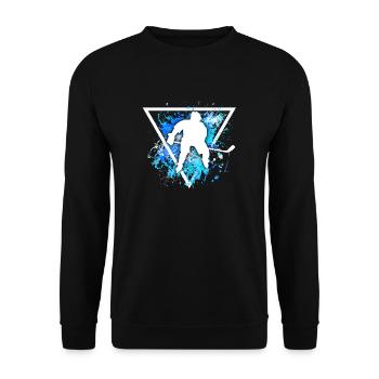 hockey - Unisex Sweatshirt - black - Front - Alina (178cm) & Michal (187cm)