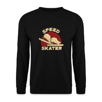 Eisschnelllauf - Unisex Pullover - Schwarz - Vorne - Alina (178cm) & Michal (187cm)