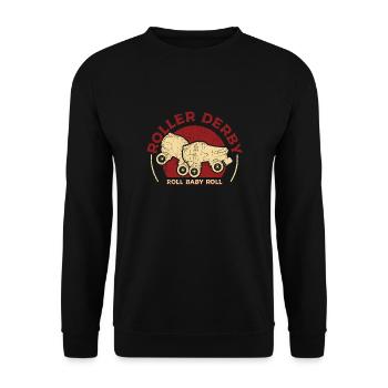 Roller derby designs - Unisex Sweatshirt - black - Front - Alina (178cm) & Michal (187cm)