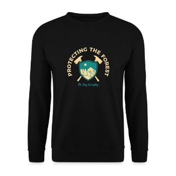 park ranger Förster - Unisex Pullover - Schwarz - Vorne - Alina (178cm) & Michal (187cm)