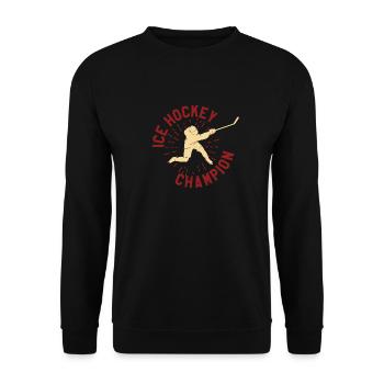 Hockey Hockey sur Glace - Sweat-shirt Unisexe - noir - Devant - Alina (178cm) & Michal (187cm)