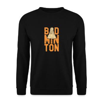 badminton - Unisex Sweatshirt - black - Front - Alina (178cm) & Michal (187cm)