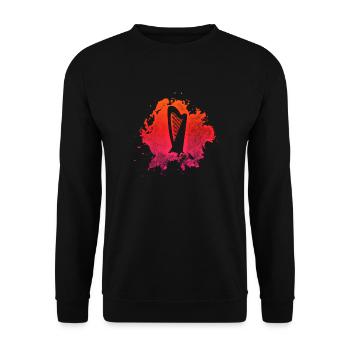 harpe - Sweat-shirt Unisexe - noir - Devant - Alina (178cm) & Michal (187cm)