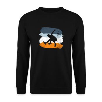 Frisbee - Unisex Sweatshirt - black - Front - Alina (178cm) & Michal (187cm)