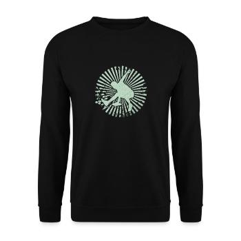 ultimate frisbee discgolf geschenk - Unisex Pullover - Schwarz - Vorne - Alina (178cm) & Michal (187cm)