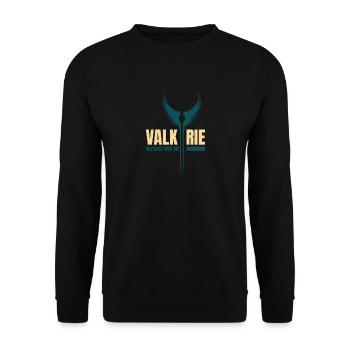 Wikinger Walküre - Unisex Pullover - Schwarz - Vorne - Alina (178cm) & Michal (187cm)