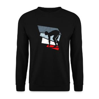 swimmer swimmer - Unisex Sweatshirt - black - Front - Alina (178cm) & Michal (187cm)