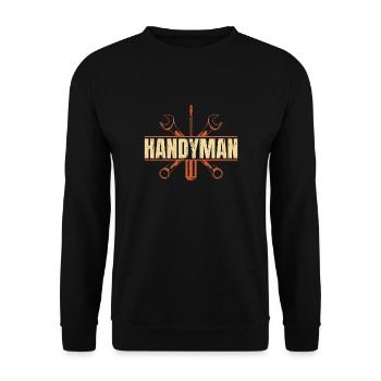 handyman - Unisex Sweatshirt - black - Front - Alina (178cm) & Michal (187cm)