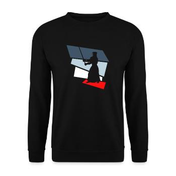 kendo retro - Unisex Sweatshirt - black - Front - Alina (178cm) & Michal (187cm)