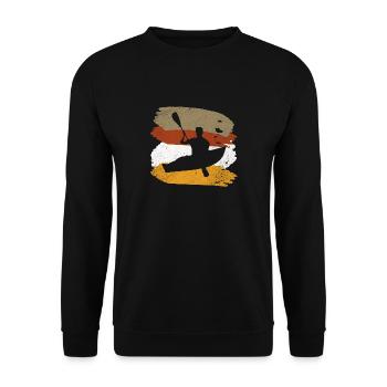 kanu - Unisex Pullover - Schwarz - Vorne - Alina (178cm) & Michal (187cm)