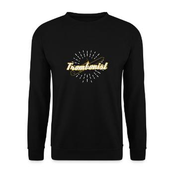 Posaune - Unisex Pullover - Schwarz - Vorne - Alina (178cm) & Michal (187cm)
