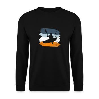kanu kayak rudern - Unisex Pullover - Schwarz - Vorne - Alina (178cm) & Michal (187cm)