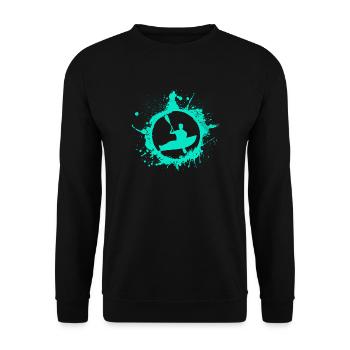 canoë - Sweat-shirt Unisexe - noir - Devant - Alina (178cm) & Michal (187cm)