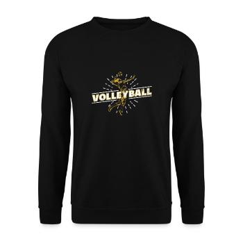 volleyball - Unisex Sweatshirt - black - Front - Alina (178cm) & Michal (187cm)