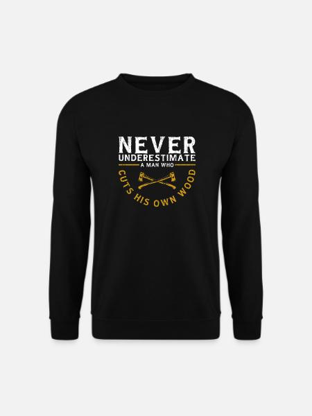 Bûcheron bois coupe - Sweat-shirt Unisexe - noir