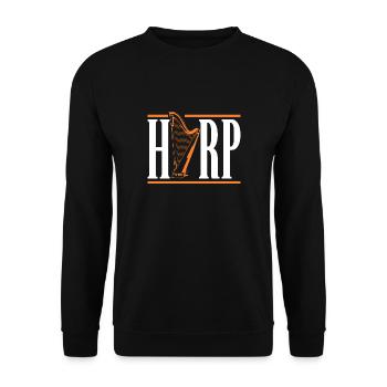 Harfe - Unisex Pullover - Schwarz - Vorne - Alina (178cm) & Michal (187cm)