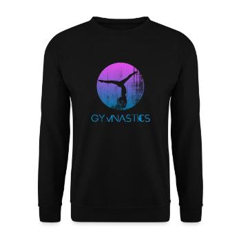 gymnastics turnen handstand - Unisex Pullover - Schwarz - Vorne - Alina (178cm) & Michal (187cm)