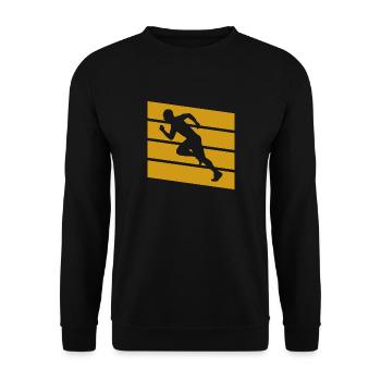 Jogging Iron Man - Unisex Pullover - Schwarz - Vorne - Alina (178cm) & Michal (187cm)
