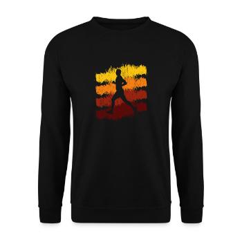Jog - Unisex Sweatshirt - black - Front - Alina (178cm) & Michal (187cm)