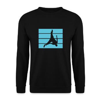 Parkour en marche - Sweat-shirt Unisexe - noir - Devant - Alina (178cm) & Michal (187cm)