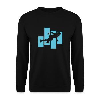 Speed Skating - Unisex Sweatshirt - black - Front - Alina (178cm) & Michal (187cm)