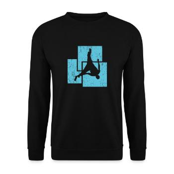 Parkour - Unisex Sweatshirt - black - Front - Alina (178cm) & Michal (187cm)