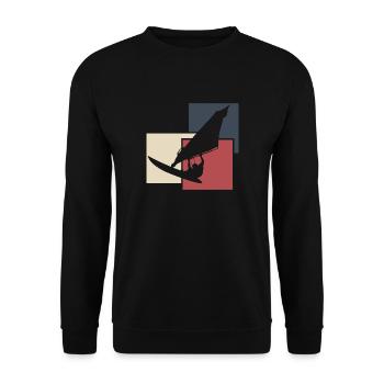 Windsurfing Shirt - Unisex Pullover - Schwarz - Vorne - Alina (178cm) & Michal (187cm)