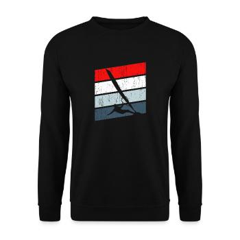 Windsurfen Surfen Liebhaber - Unisex Pullover - Schwarz - Vorne - Alina (178cm) & Michal (187cm)