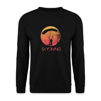 parachutisme parachutisme parachutisme - Sweat-shirt Unisexe - noir - Devant - Alina (178cm) & Michal (187cm)