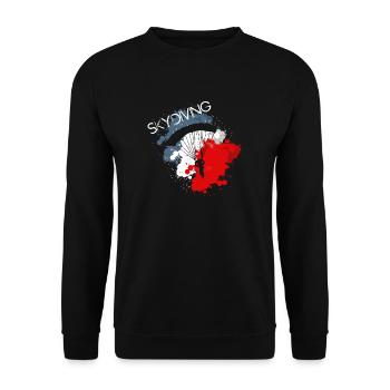 saut en parachute - Sweat-shirt Unisexe - noir - Devant - Alina (178cm) & Michal (187cm)