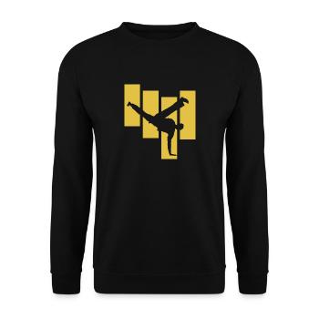 Capoeira self-defense - Unisex Sweatshirt - black - Front - Alina (178cm) & Michal (187cm)