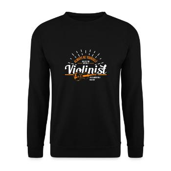 Geige Geiger - Unisex Pullover - Schwarz - Vorne - Alina (178cm) & Michal (187cm)