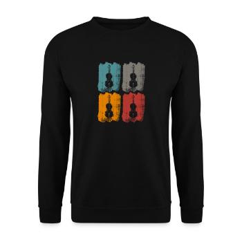 cello kontrabass - Unisex Pullover - Schwarz - Vorne - Alina (178cm) & Michal (187cm)