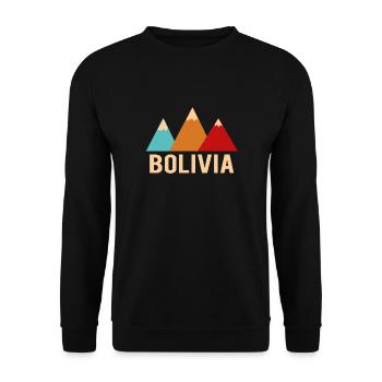 Bolivia - Unisex Sweatshirt - black - Front - Alina (178cm) & Michal (187cm)