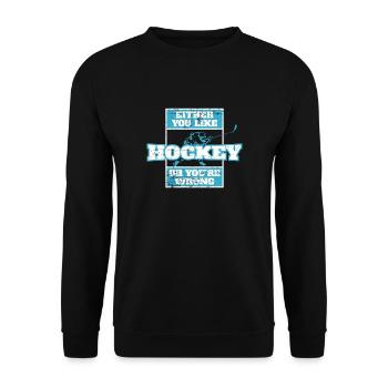 hockey - Sweat-shirt Unisexe - noir - Devant - Alina (178cm) & Michal (187cm)