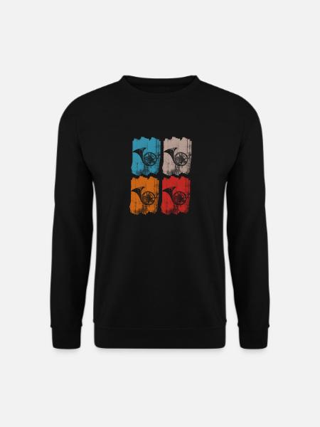 waldhorn retro - Unisex Pullover - Schwarz