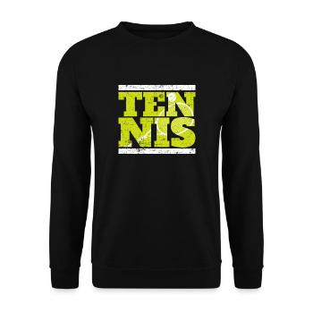 Tennis - Unisex Pullover - Schwarz - Vorne - Alina (178cm) & Michal (187cm)