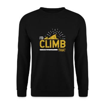 Climb Climbing Mountain - Unisex Pullover - Schwarz - Vorne - Alina (178cm) & Michal (187cm)