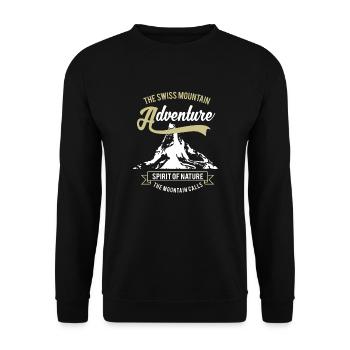 Montagne suisse - Sweat-shirt Unisexe - noir - Devant - Alina (178cm) & Michal (187cm)