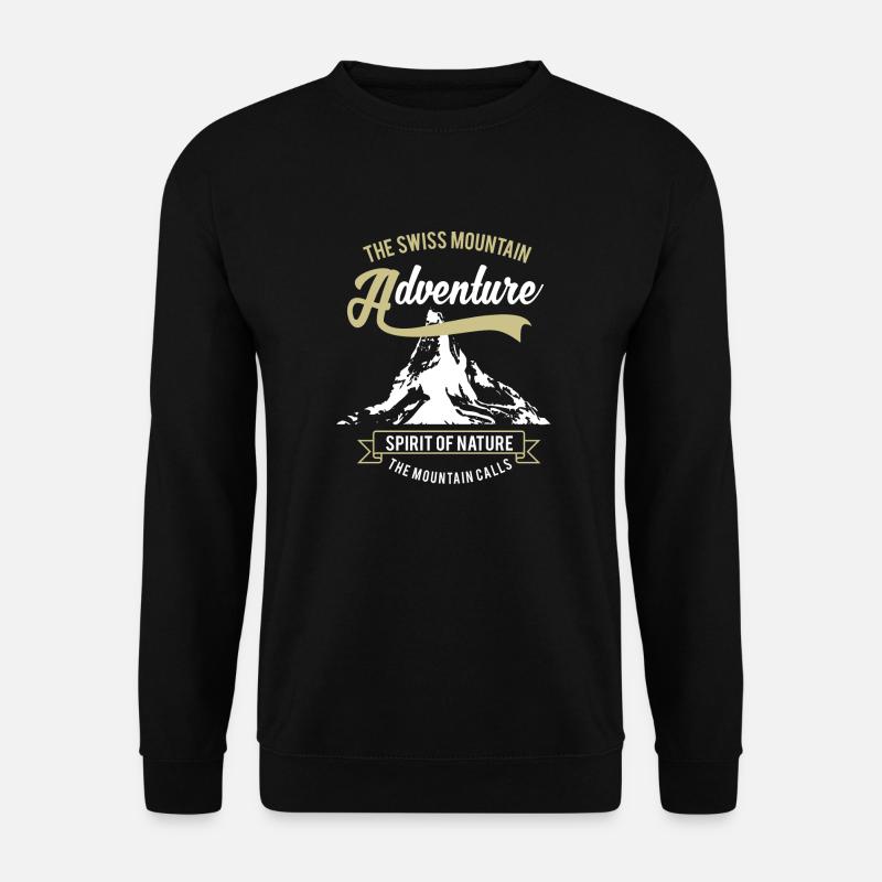 Mountain Switzerland - Unisex Pullover - Schwarz