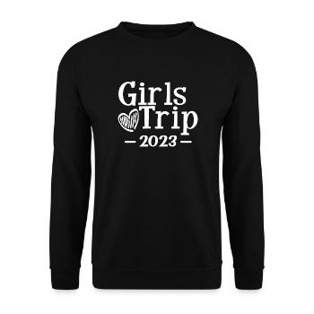 Voyage des filles 2023 Mignonnes Filles Voyage Week-end Vacances - Sweat-shirt Unisexe - noir - Devant - Alina (178cm) & Michal (187cm)