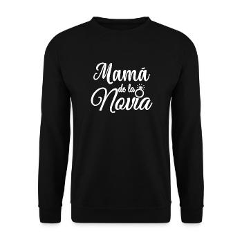 Mama de la Novia Bride's Mother Wedding Gift - Unisex Sweatshirt - black - Front - Alina (178cm) & Michal (187cm)
