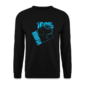 FLAT COATED RETRIEVER 100 - Unisex Sweatshirt - black - Front - Alina (178cm) & Michal (187cm)